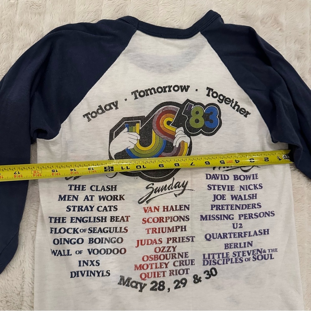 Vintage Original 1983 US Festival Rock Concert Tee Size Small - Picture 8 of 11